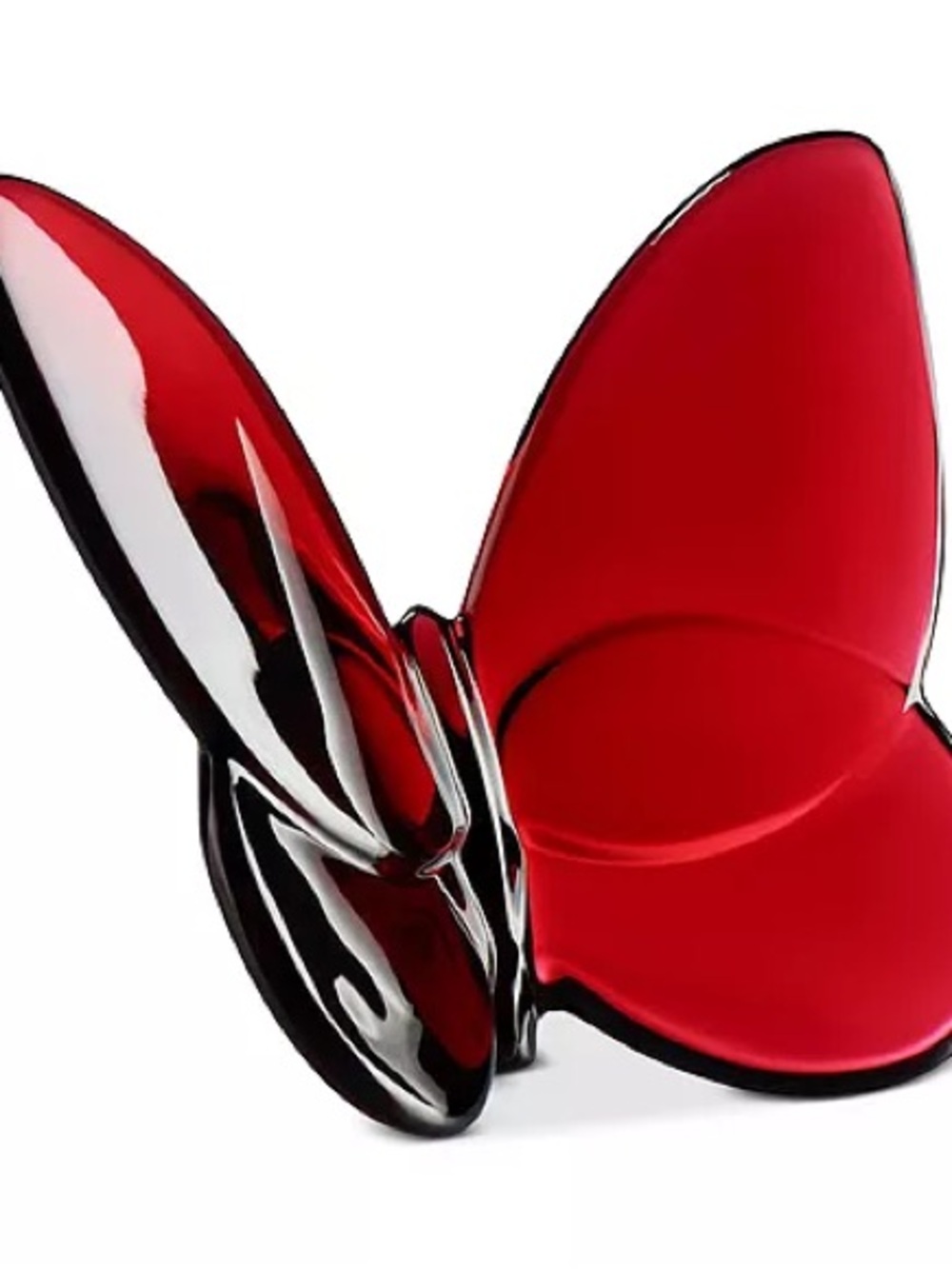 Baccarat Lucky Crystal Butterfly Red With Box